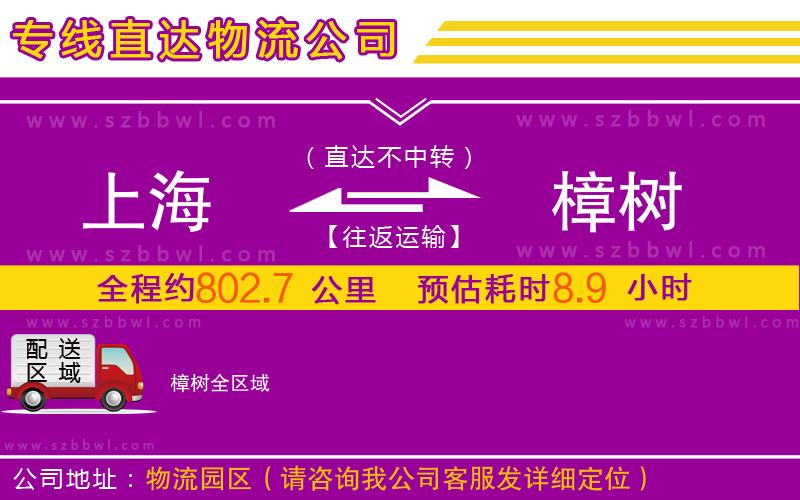 上海到樟樹(shù)物流公司