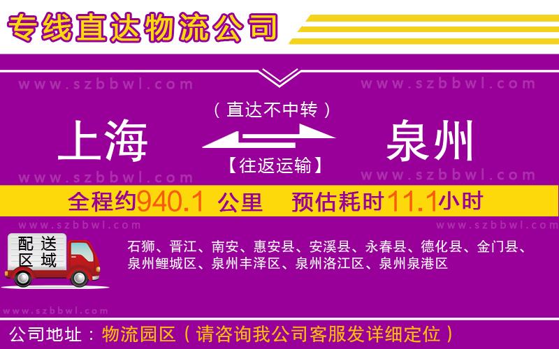 上海到泉州物流專線