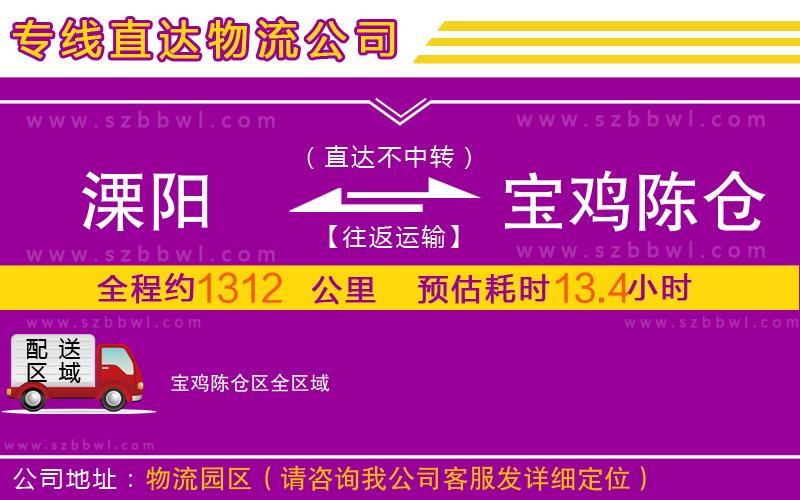 溧陽(yáng)到寶雞陳倉(cāng)區(qū)物流公司