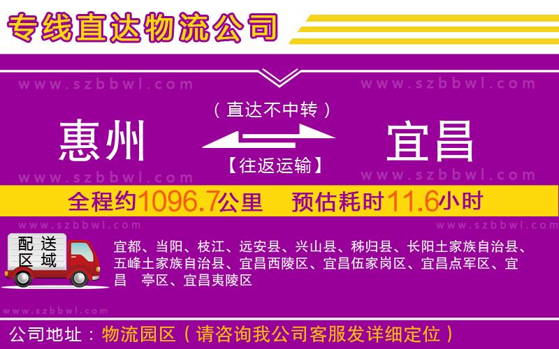 惠州到宜昌物流公司