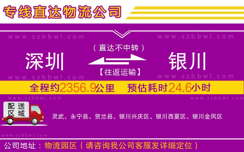 深圳到銀川物流公司