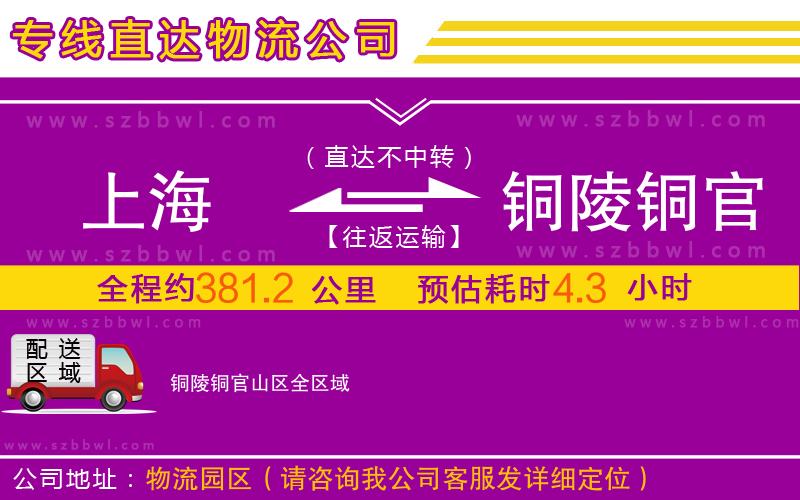 上海到銅陵銅官山區(qū)物流公司