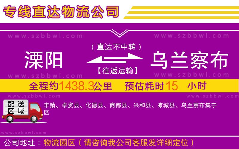 溧陽到烏蘭察布物流專線