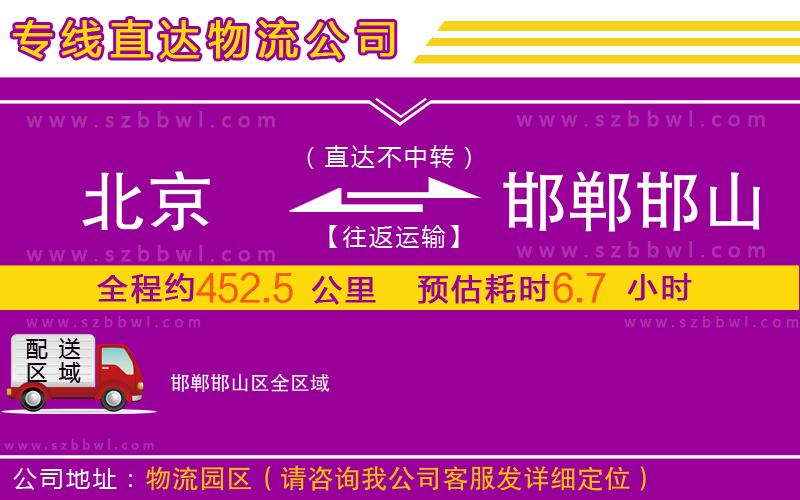北京到邯鄲邯山區(qū)物流專線