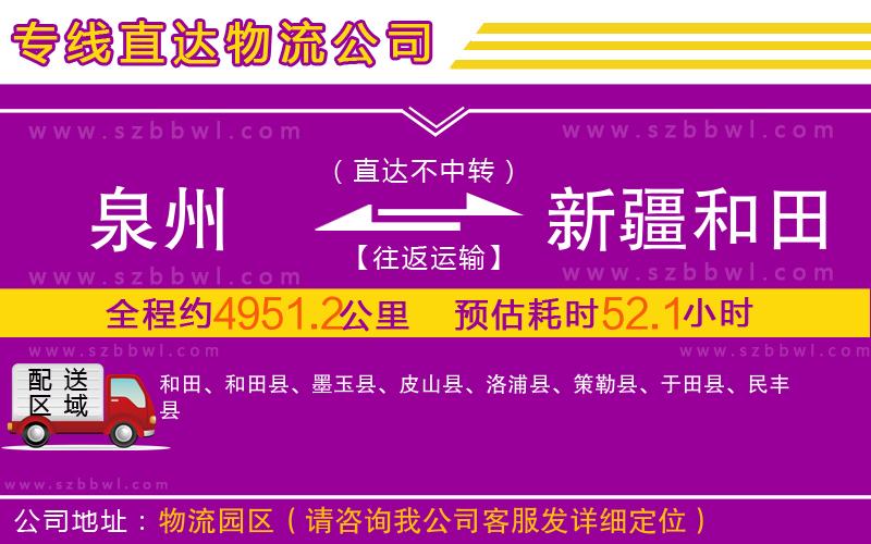 泉州到新疆和田地區(qū)物流專線