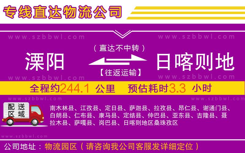 溧陽到日喀則地區(qū)物流公司