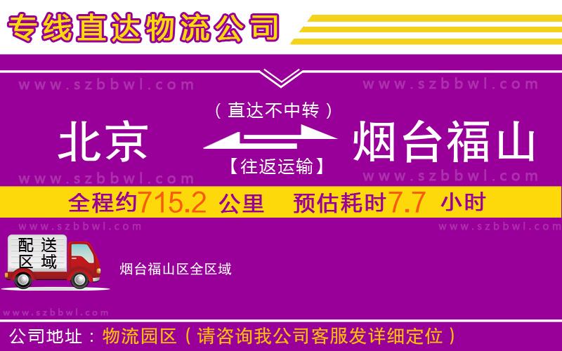 北京到煙臺福山區(qū)物流公司