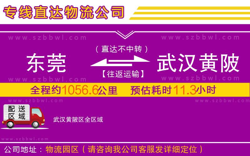 東莞到武漢黃陂區(qū)物流專線