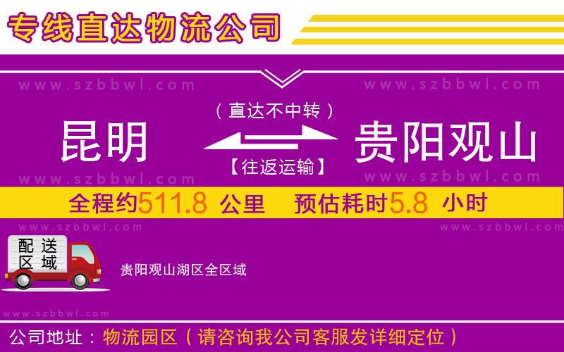 昆明到貴陽觀山湖區(qū)物流專線