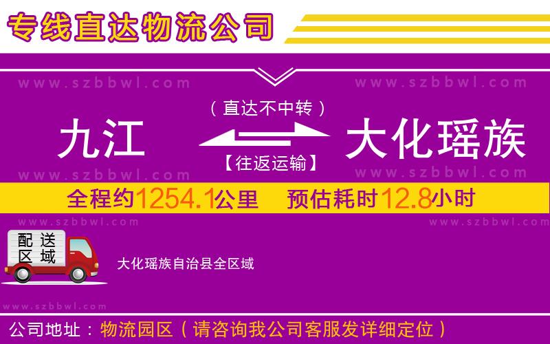 九江到大化瑤族自治縣物流專線