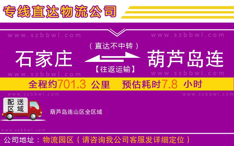 石家莊到葫蘆島連山區(qū)物流公司