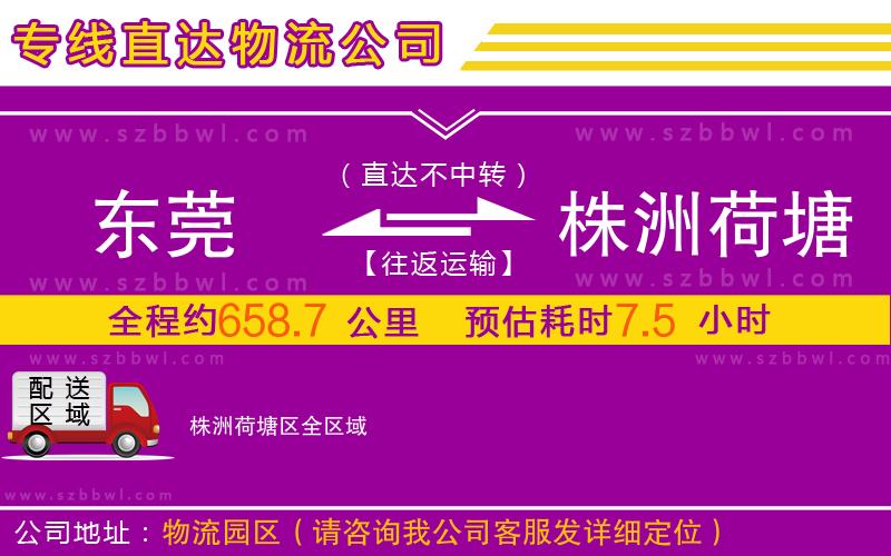 東莞到株洲荷塘區(qū)物流公司
