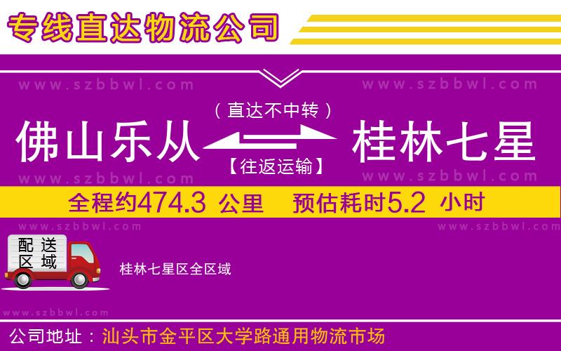佛山樂從鎮(zhèn)到桂林七星區(qū)物流公司
