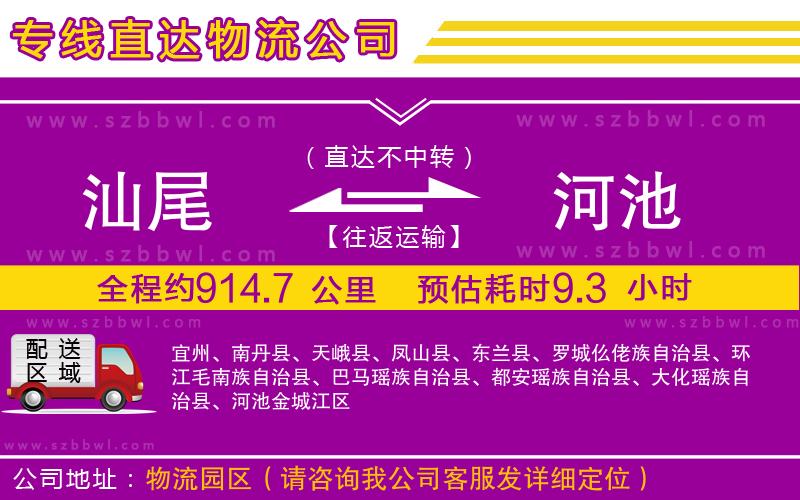 汕尾到河池物流專線