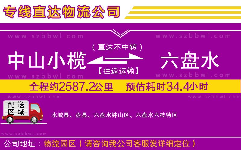 中山小欖到六盤(pán)水物流專線