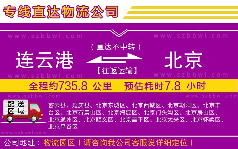 連云港到北京物流公司