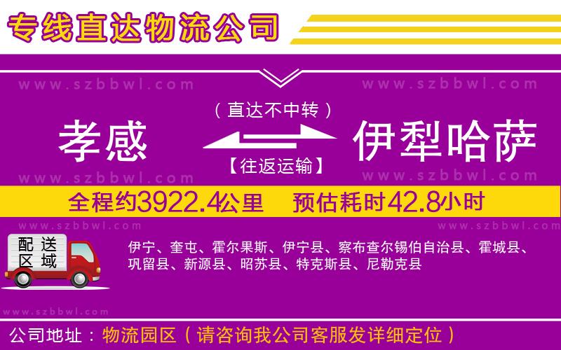 孝感到伊犁哈薩克自治州物流公司