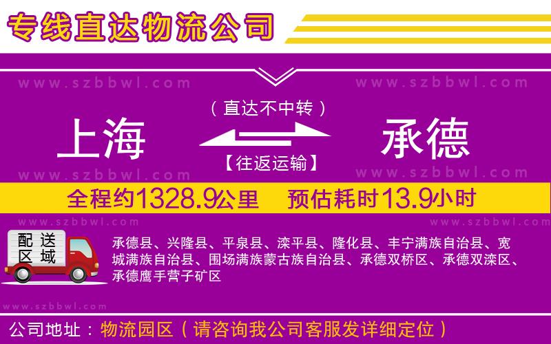 上海到承德物流專線