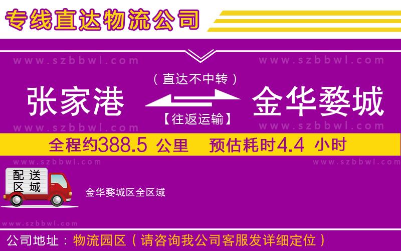 張家港到金華婺城區(qū)物流公司