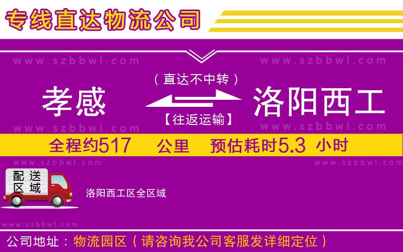 孝感到洛陽(yáng)西工區(qū)物流公司
