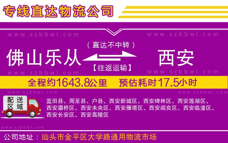 佛山樂(lè)從鎮(zhèn)到西安物流專線