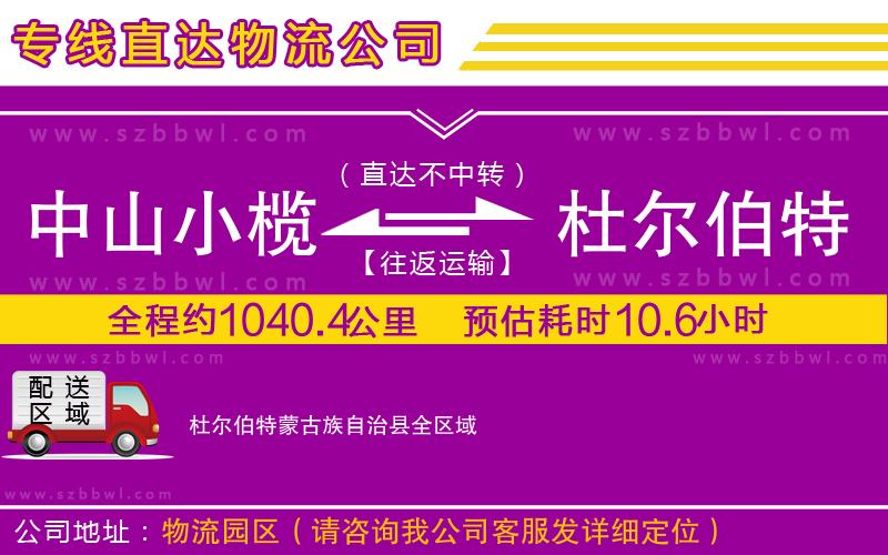 中山小欖到杜爾伯特蒙古族自治縣物流專(zhuān)線