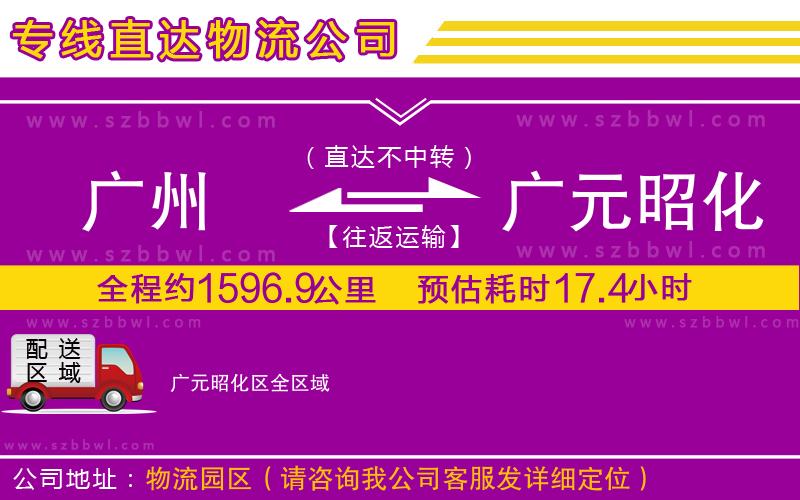 廣州到廣元昭化區(qū)物流專線