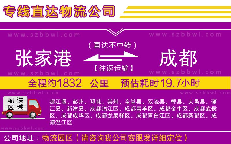 張家港到成都物流專線