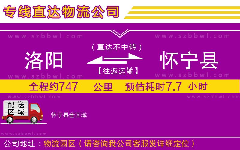 洛陽到懷寧縣物流專線