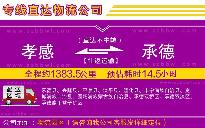 孝感到承德物流公司