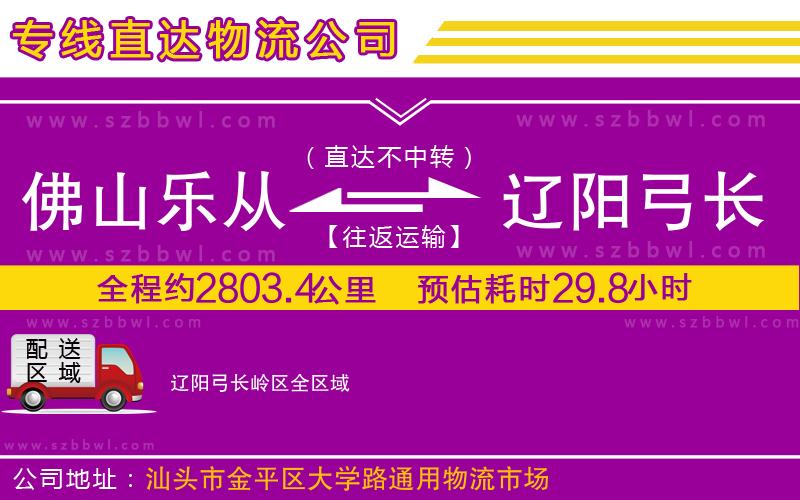 佛山樂從鎮(zhèn)到遼陽弓長(zhǎng)嶺區(qū)物流專線