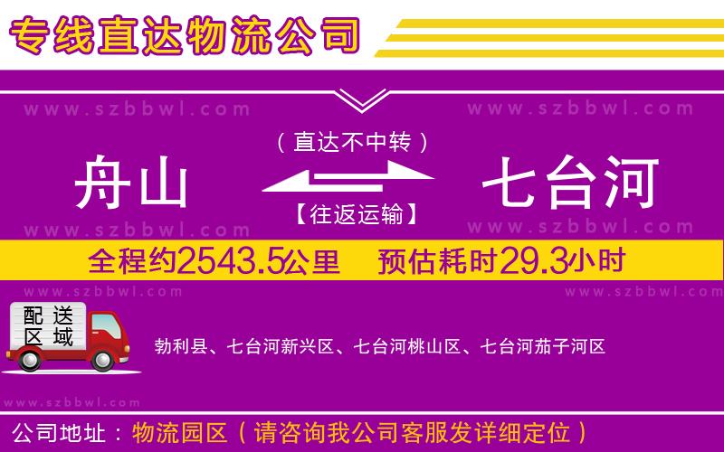 舟山到七臺河物流專線