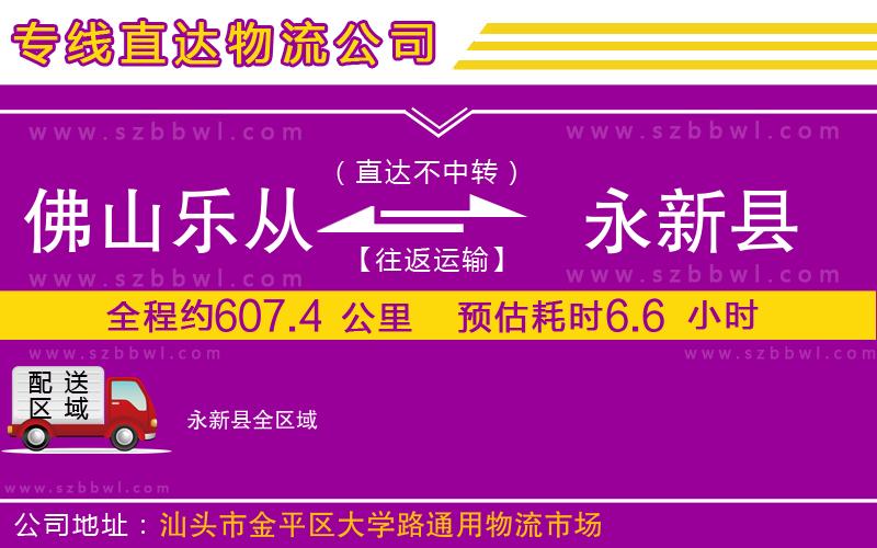 佛山樂(lè)從鎮(zhèn)到永新縣物流公司