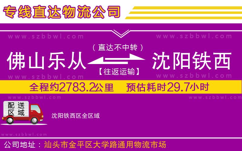 佛山樂從鎮(zhèn)到沈陽(yáng)鐵西區(qū)物流公司