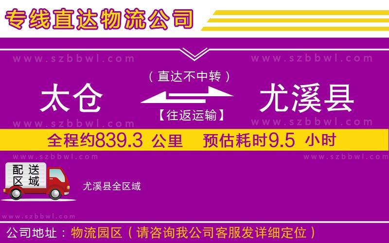 太倉到尤溪縣物流專線