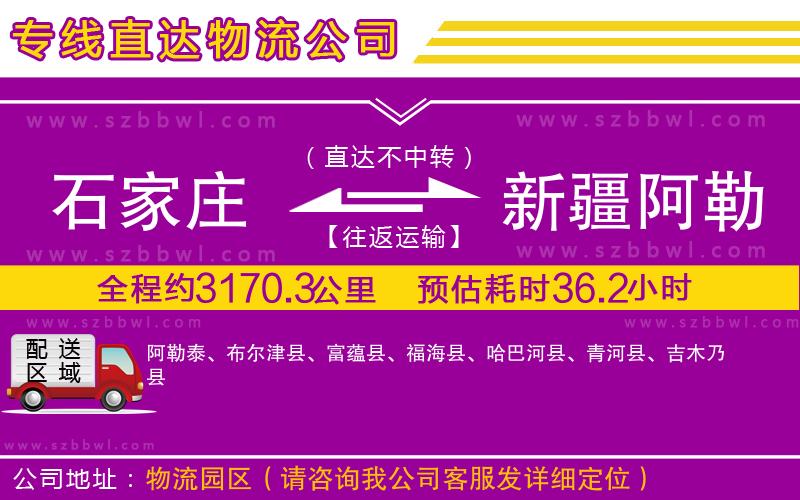 石家莊到新疆阿勒泰地區(qū)物流專線
