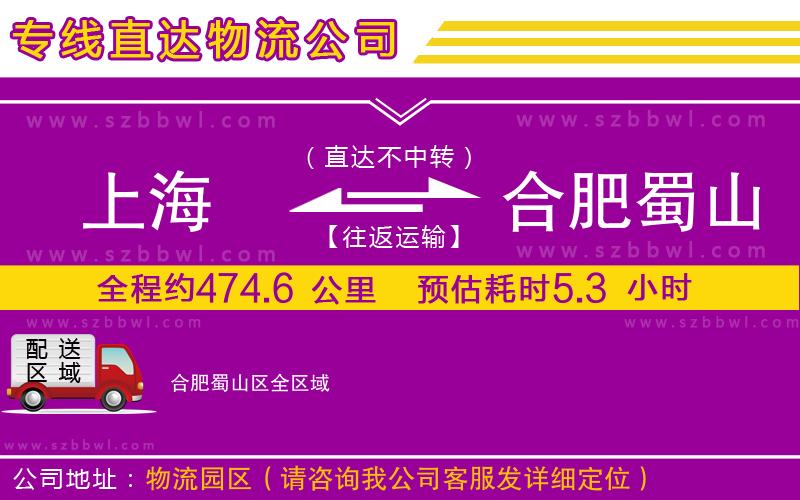 上海到合肥蜀山區(qū)物流公司