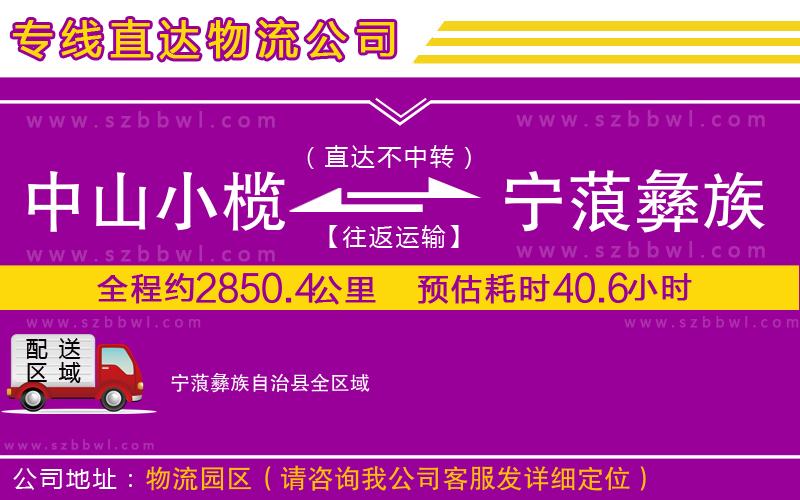 中山小欖到寧蒗彝族自治縣物流公司