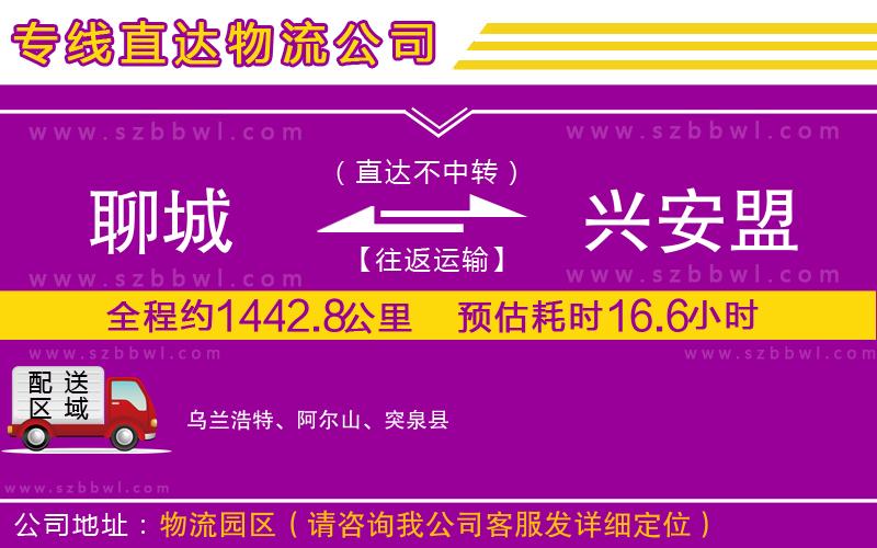 聊城到興安盟物流專線