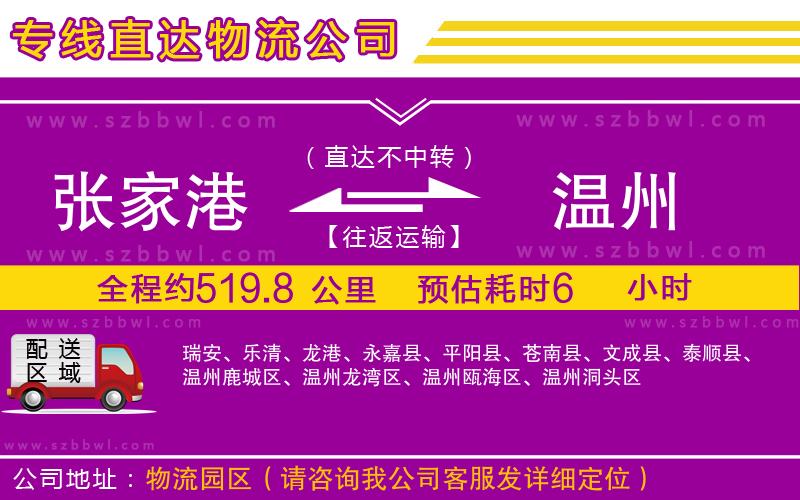 張家港到溫州物流公司