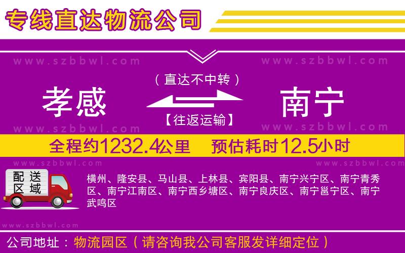 孝感到南寧物流專線