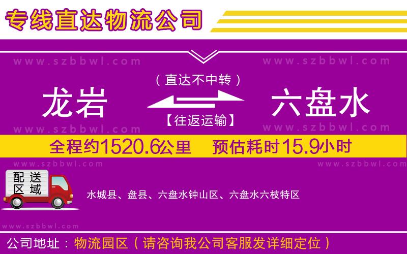 龍巖到六盤水物流專線