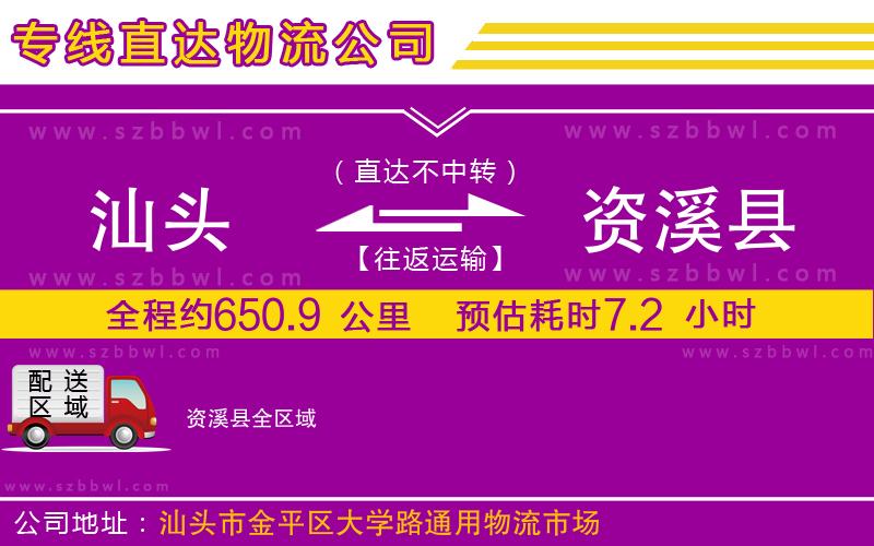 汕頭到資溪縣物流公司
