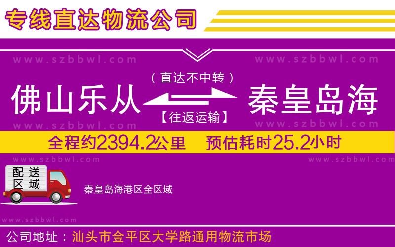 佛山樂從鎮(zhèn)到秦皇島海港區(qū)物流公司