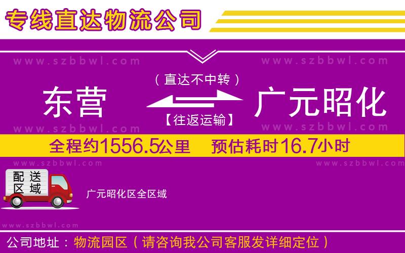 東營到廣元昭化區(qū)物流專線