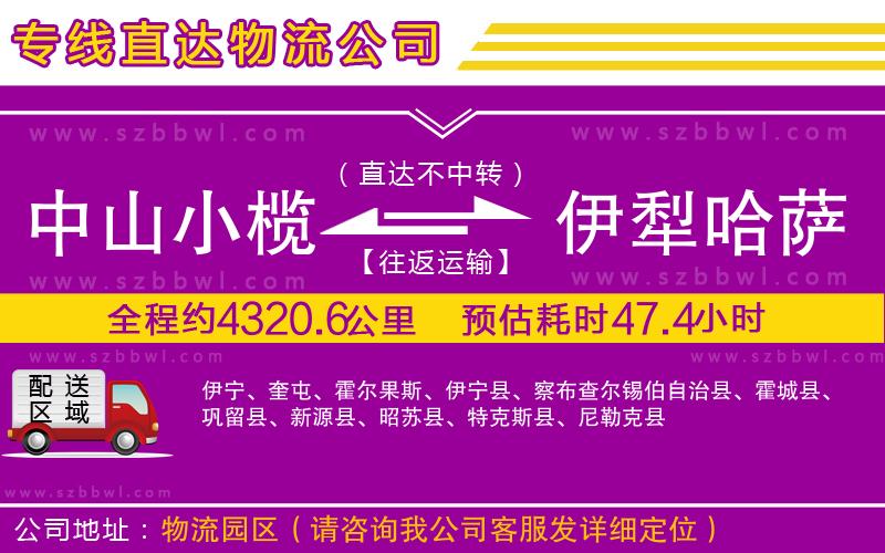 中山小欖到伊犁哈薩克自治州物流專(zhuān)線