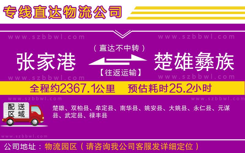 張家港到楚雄彝族自治州物流公司