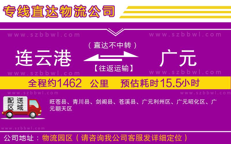 連云港到廣元物流專線