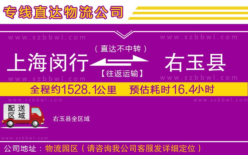 上海閔行區(qū)到右玉縣物流專線
