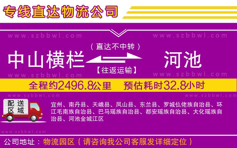 中山橫欄到河池物流專線